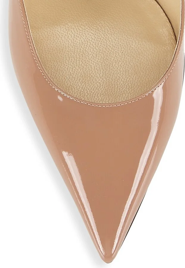 Women's Bing 100MM Embellished Patent Leather Mules - Ballet Pink - Size 5 - Image 4