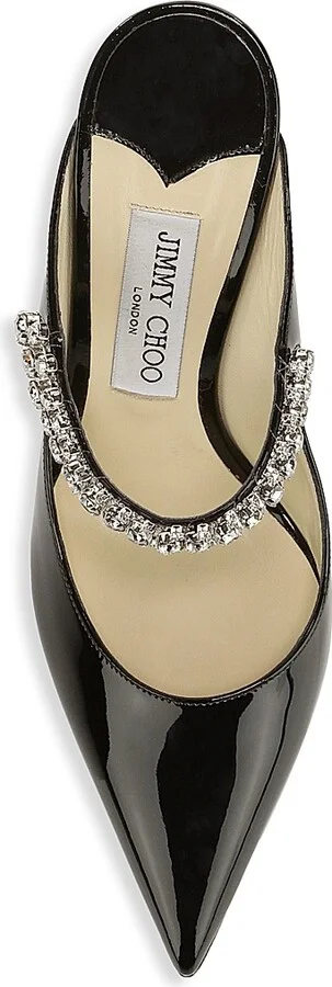 Women's Bing 100MM Embellished Patent Leather Mules - Ballet Pink - Size 5 - Image 10