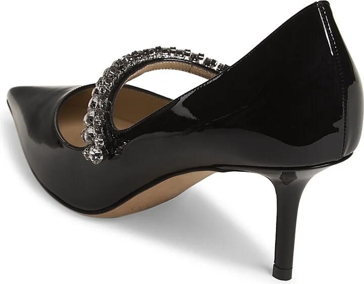 Women's Bing 65MM Crystal-Embellished Patent Leather Pumps - Black - Size 8.5 - Image 3