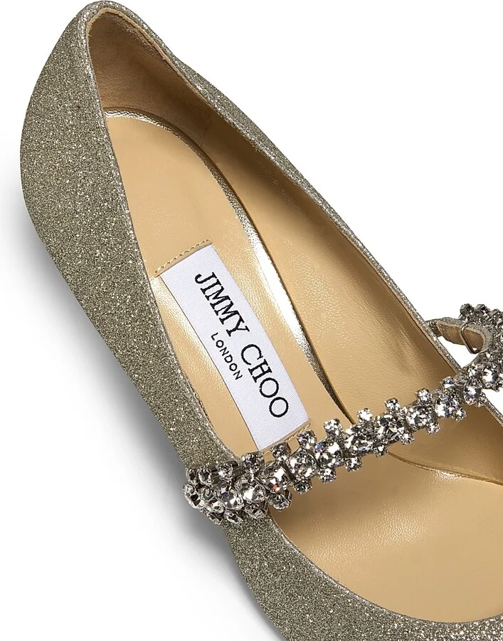 Women's Bing 65MM Embellished Glitter Pumps - Platinum Ice - Size 5.5 - Image 5