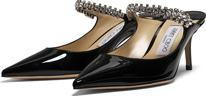 Women's Bing 65MM Embellished Patent Leather Mules - Black - Size 5 - Image 2