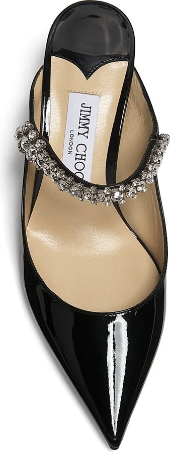 Women's Bing 65MM Embellished Patent Leather Mules - Black - Size 5 - Image 4