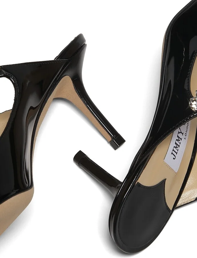 Women's Bing 65MM Embellished Patent Leather Mules - Black - Size 5 - Image 5