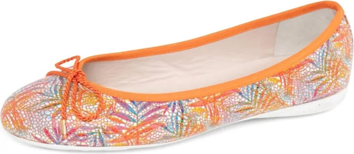 Women's Bingo Ballet Flats In Orange/multi