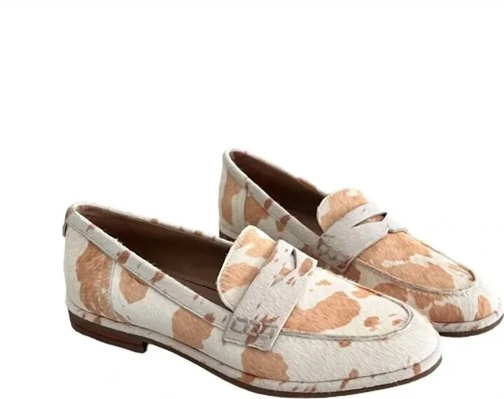 Women's Birch Cow Loafer Shoes In Ivory Cow