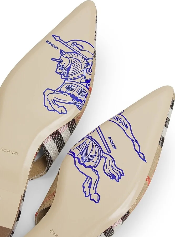 Women's Birdie Check Slingback Flats - Sand Ip Check - Size 5 - Image 5