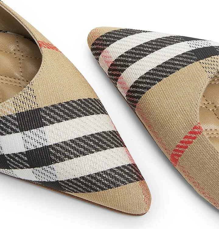 Women's Birdie Check Slingback Flats - Sand Ip Check - Size 5 - Image 6