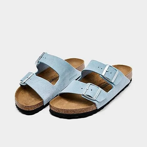 Women's Birkenstock Arizona Birkibuc Sandals (Big Kids' Sizes Available) - Image 7