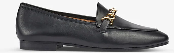 Womens Bla-Black Adalynn Snaffle Leather Loafers Eur 36 / 3 Uk Women