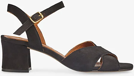 Womens Bla-Black Alba Suede Heeled Sandals Eur 36 / 3 Uk Women