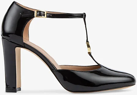 Womens Bla-Black Almina Heeled Leather Mary-Jane Shoes Eur 42/ 9 Uk Women