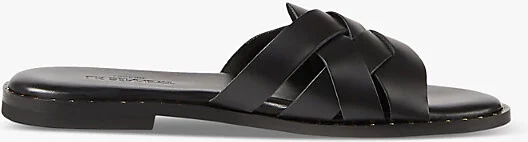 Womens Bla-Black Amara Criss-Cross Strap Leather Sandals Eur 41 / 8 Uk Women