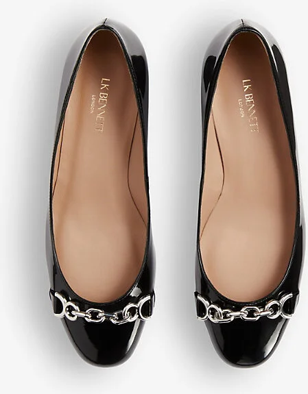 Womens Bla-Black Blakely Patent-Leather Pumps Eur 35 / 2 Uk Women - Image 2