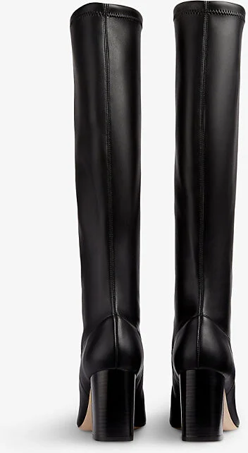 Womens Bla-Black Carter Block-Heel Leather Knee-High Boots Eur 40 / 7 Uk Women - Image 2