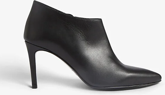 Womens Bla-Black Elle Heeled Leather Ankle Boots Eur 39 / 6 Uk Women