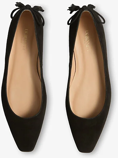 Womens Bla-Black Essie Suede Ballet Flats Eur 37 / 4 Uk Women - Image 2