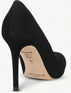 Womens Bla-Black Fern Suede Courts Eur 37 / 4 Uk Women - Image 2