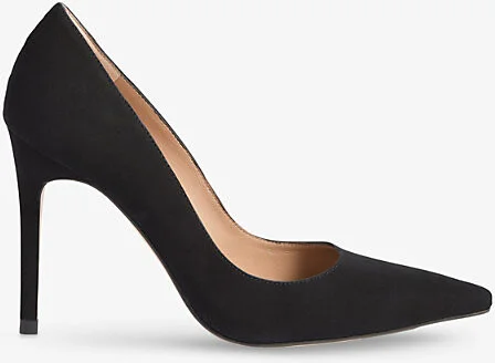 Womens Bla-Black Fern Suede Courts Eur 38/5 Uk Women
