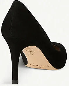 Womens Bla-Black Floret Suede Courts Eur 40 / 7 Uk Women - Image 2