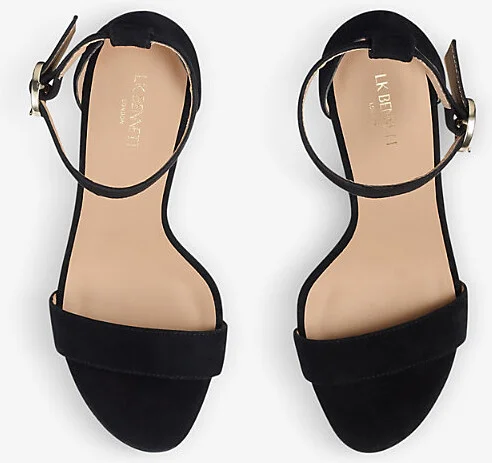 Womens Bla-Black Ivy Open-Toe Suede Heeled Sandals Eur 39 / 6 Uk Women - Image 2