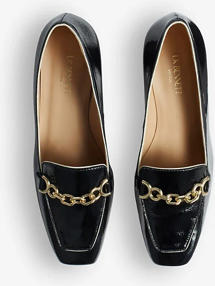 Womens Bla-Black Johanna Snaffle-Embellished Patent-Leather Court Shoes Eur 39 / 6 Uk Women - Image 2