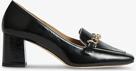 Womens Bla-Black Johanna Snaffle-Embellished Patent-Leather Court Shoes Eur 39 / 6 Uk Women