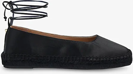 Womens Bla-Black Mia Satin Espadrilles Eur 42/ 9 Uk Women