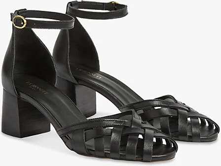 Womens Bla-Black Noemia Leather Heeled Sandals Eur 41 / 8 Uk Women - Image 2