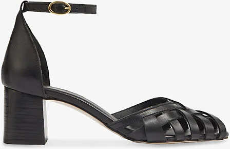 Womens Bla-Black Noemia Leather Heeled Sandals Eur 41 / 8 Uk Women