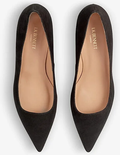 Womens Bla-Black Sloane Pointed-Toe Suede Heeled Courts Eur 40 / 7 Uk Women - Image 2