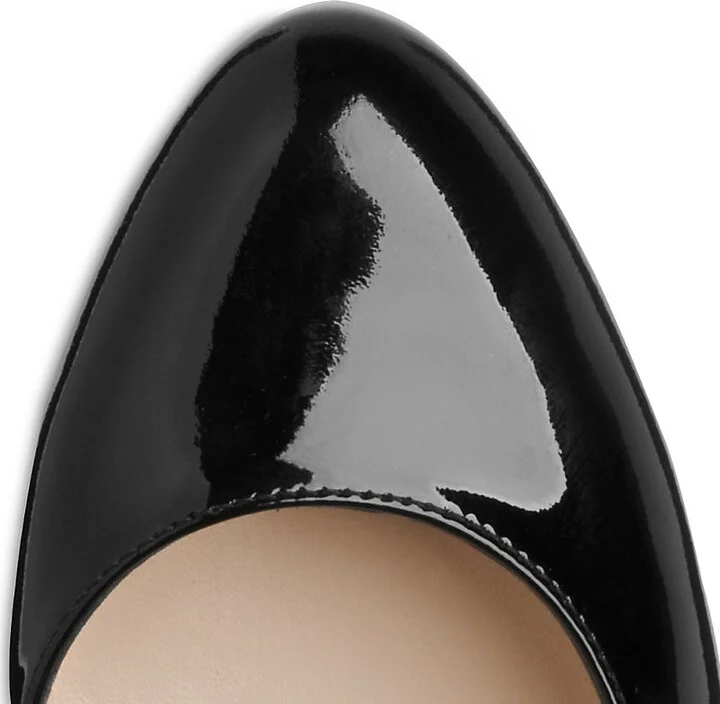 Womens Bla-Black Stila Patent-Leather Courts Eur 38/5 Uk Women - Image 2