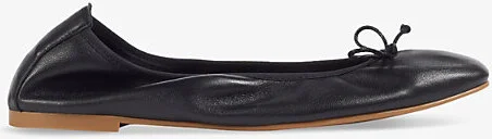 Womens Bla-Black Trilly Leather Ballerina Flats Eur 39 / 6 Uk Women