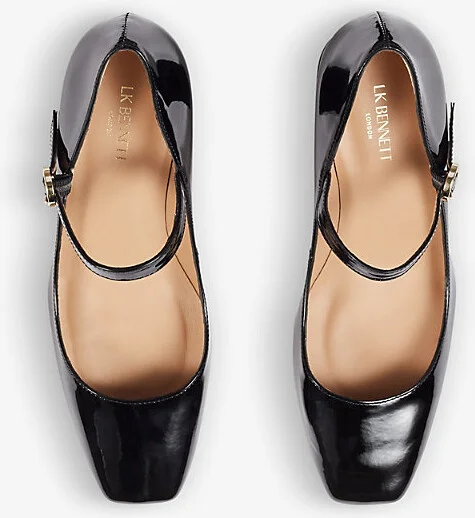 Womens Bla-Black Winter Patent-Leather Mary Jane Courts Eur 38/5 Uk Women - Image 2