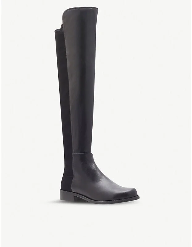 Womens Black 5050 Over-The-Knee Leather Boots Eur 36 / 3 Uk Women