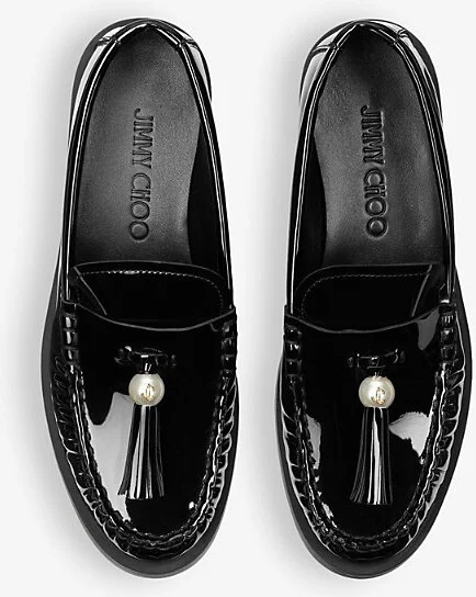 Womens Black Addie Leather Loafers Eur 37 / 4 Uk Women - Image 2