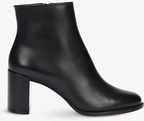 Womens Black Adoxa 70 Leather Heeled Boots Eur 39 / 6 Uk Women