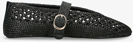 Womens Black Alara Woven Ballet Flats Eur 41 / 8 Uk Women