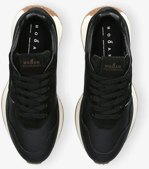 Womens Black Allacciato H641 Leather Trainers Eur 38/5 Uk Women - Image 2