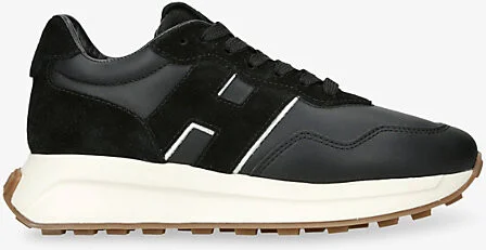 Womens Black Allacciato H641 Leather Trainers Eur 38/5 Uk Women