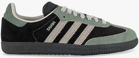 Womens Black Alumina Silver Gre Samba Og Suede Low-Top Trainers 10.5