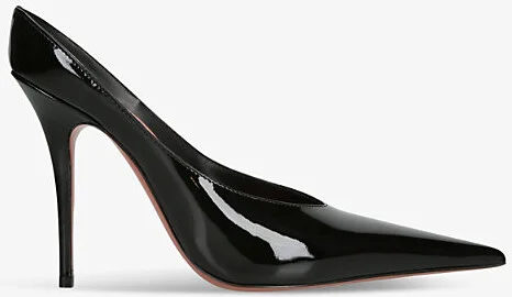 Womens Black Anok Stiletto-Heel Leather Mules Eur 38.5 / 5.5 Uk Women