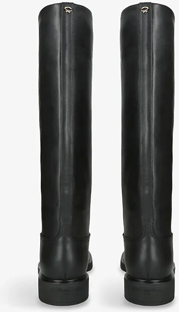 Womens Black Ascott Calf Leather Boots Eur 41 / 8 Uk Women - Image 2