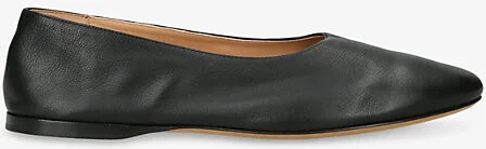 Womens Black Awar Flat Leather Shoes Eur 36.5 / 3.5 Uk Women