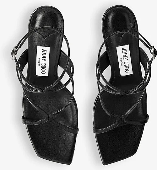 Womens Black Azie 85 Leather Heeled Sandals Eur 41.5 / 8.5 Uk Women - Image 2
