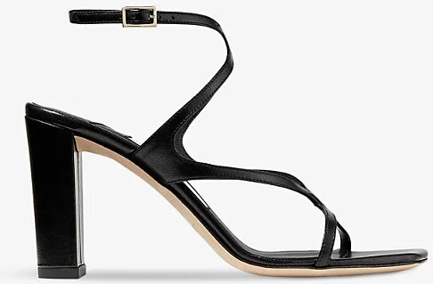 Womens Black Azie 85 Leather Heeled Sandals Eur 41.5 / 8.5 Uk Women