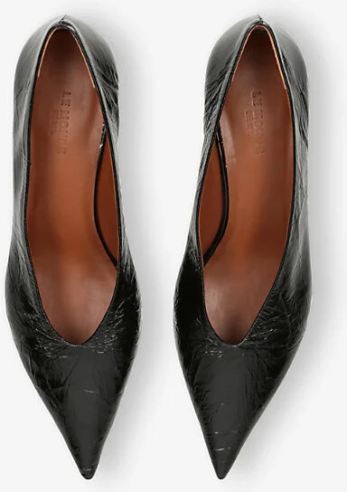 Womens Black Babouche 35 Leather Kitten-Heel Courts Eur 41 / 8 Uk Women - Image 2