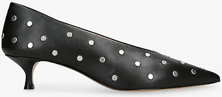 Womens Black Babouche Studded Leather Heels Eur 39 / 6 Uk Women