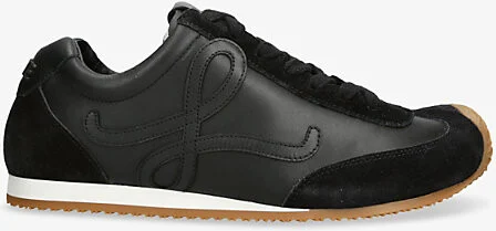 Womens Black Ballet Runner 2.0 Low-Top Leather Trainers Eur 41 / 8 Uk Women