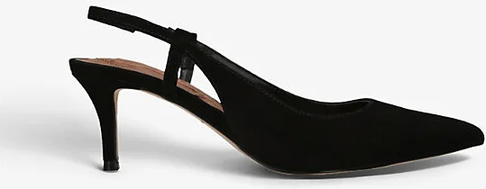 Womens Black Belgravia Sling-Back Suede Heeled Courts Eur 42/ 9 Uk Women
