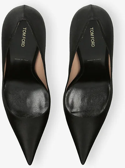 Womens Black Betty 105 Satin Heeled Pumps Eur 37 / 4 Uk Women - Image 2